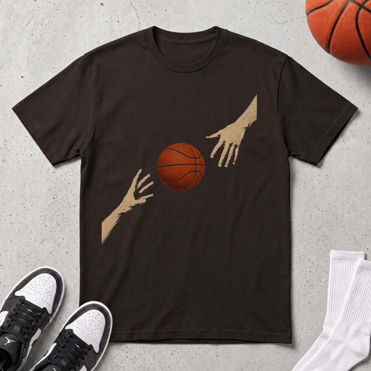 Hands Reaching Ball T-Shirt